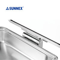 Chauffe-Plat Électrique 110V en Acier Inoxydable pour Buffet, 8,5 L, Contrôle de Température 1C, Idéal Hôtellerie et Restauration