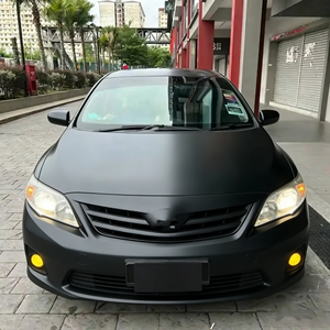 Vinilo para Automóviles NIKO Color Changing Satin Matte Black PET, Película Autoadhesiva para Envolver la Carrocería del Automóvil, Protección UV, Grosor de 7.5mil, Garantía de 3 Años - Product Image 1