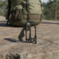 Couteau multifonctionnel de camping en acier inoxydable de qualité industrielle EDC, clip mousqueton, personnalisation OEM/ODM, facile à transporter