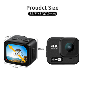 Caméra d'action Ultra HD 4K avec enregistrement en boucle 60 ips, Wi-Fi et étanchéité 30 m, stabilisation EIS anti-tremblement, carte SD, caméra de sport - Product Image 2