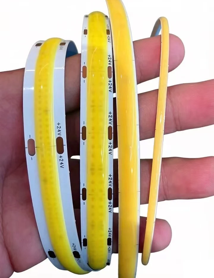 5M COB LED Strip Light DC 5V/12V/24V Flexible 5mm 8mm Cuttable Flexible LED Rope Light With Double Layer PCB