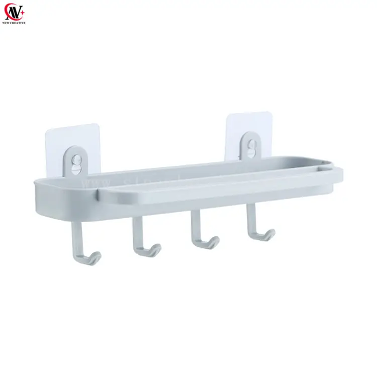 Wall plastic bathroom shelf soap towel drain rack toilet storage shelf