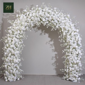 Arco Floreale Artificiale con Struttura in Metallo, Arco di Fiori Finti per Ingresso Matrimonio e Sfondo per Foto, Vendita all'Ingrosso - Product Image 3