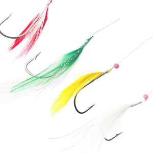 Anzuelo de Pluma Mousda No. 5 anzuelos de pesca con mosca para camarones, anzuelos para pesca oceánica, anzuelos para pez blanco - Product Image 1