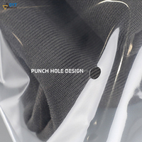 Sacs d'emballage pour vêtements transparents givrés réutilisables avec logo personnalisé, fermeture à glissière et trou anti-poussière pour chaussures et chaussettes
