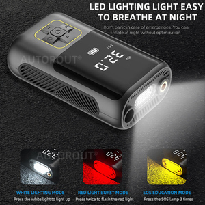 Gonfleur de pneu pistolet automatique voiture moto Air numérique gonfleur de pneu pistolet alimenté par batterie gonfleurs de pneu de voiture - Product Image 6