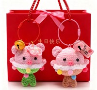 Porte-clés pendentif queue de sirène en crochet, poupée en peluche personnalisée, écologique, ornements en crochet sur mesure