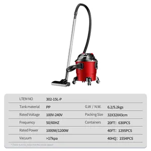 New Type Home Cleaner 240V Commercial Car Vacuum Cleaner 15L Vacuum Cleaner Wet And Dry For Home Use