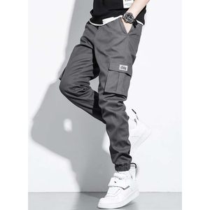 Pantalones Cargo Casuales para Hombre, Cintura Elástica con Cordón, Pantalones Deportivos Ajustados, Múltiples Bolsillos, Tela Oxford Transpirable - Product Image 2