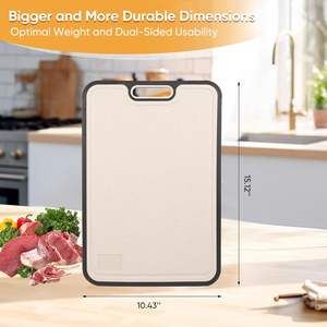 Tabla de Cortar de Titanio Puro de Alta Calidad, Doble Cara, Resistente a los Arañazos, con Paja de Trigo - Product Image 2