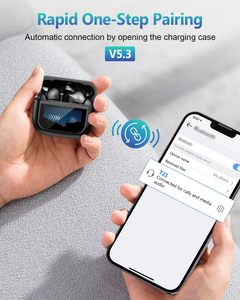 หูฟังไร้สายรุ่นใหม่ปี 2026 แบบ TWS พร้อมระบบตัดเสียงรบกวน ANC รองรับ OEM Bluetooth 6.0 หูฟังแบบใส่ในหู แบตเตอรี่ใช้งานได้ยาวนาน - Product Image 5