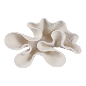 Vaso scultoreo in porcellana stile Valencia, vaso in ceramica per fiori, decorazione per soggiorno, pezzo d'accento per l'arredamento della casa - Product Image 6