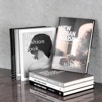 Support Personnalisation Ensemble de livres décoratifs modernes à couverture rigide, livres de présentation de pile de livres design de mode pour table basse