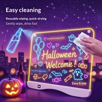 Tableau lumineux publicitaire transfrontalier LED en PP/tissu non tissé de 16 pouces, panneau de traçage lumineux RVB fluorescent