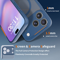 Fundas de Fábrica para Teléfono iPhone 17 Pro Max con Sensación de Piel Azul, Protección para Lente y Antichoque Personalizadas para la Serie iPhone