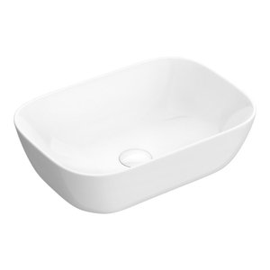 Vasque de salle de bain en céramique blanche au design moderne, lavabo artistique - Product Image 6