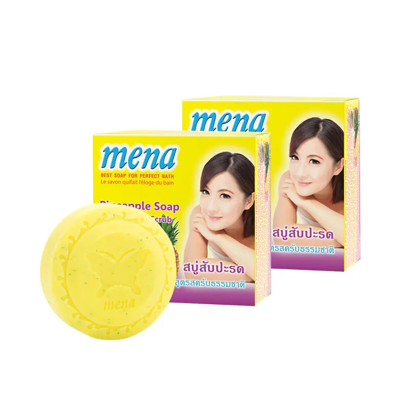 Healthy Skin And Radiant Mena Pineapple soap with Scrub Added To Enrich Moisturizers Soft Scrub Cleanse More Deeply