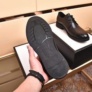 Zapatos de Cuero con Cordones para Hombre, Diseño Clásico con Punta Cuadrada, Transpirables, Ligeros, Antideslizantes, para Oficina, Negocios, Primavera-Verano - Product Image 4