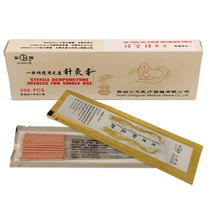 Fabricant jetable Aiguilles d'<span class=keywords><strong>acupuncture</strong></span> stériles à sec avec manche en cuivre Vente en gros - Product Image 1