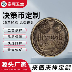 <b>Decision</b> <b>Coin</b> Commemorative Medal Zinc Alloy Yes Or No Metal Challenge <b>Coin</b> For Personal Gift - Product Image 2