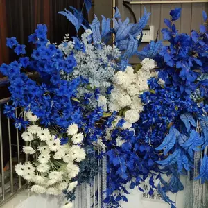 A-554 Bruiloft Marineblauw Bloemen Royal Blue Event Decor Royal Blauwe Bloemen Decoratie