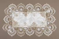 Sets de table pour mariage, sets de table en dentelle blanche brodée de fleurs pour table à manger
