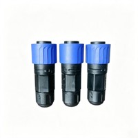 Conector de Carga IP67 Impermeable M20 300V 20A con 3 Pines y Conector Chapado en Oro, Compatible con Cables de 3.0-6.0mm de Diámetro Exterior, Ensamblaje OEM