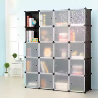 Armoire en Plastique Moderne Amovible en Gros par les Fabricants, Meuble de Rangement Combiné en Plastique DIY pour la Maison