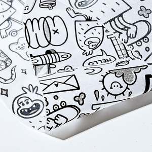 Papier d'emballage pour vêtements de 17 g, résistant à l'humidité, enduit de cire d'un seul côté, impression de logo personnalisée, contenu coloré - Product Image 1