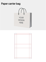 Sacs en papier kraft brun écologiques classiques avec logo flexo personnalisé, découpés à la forme, avec ruban laminé, pour boulangerie, gâteaux, lait, à emporter