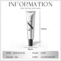JTING Nouvelle colle à ongles semi-solide en gel tubulaire durable 25G pour faux ongles, OEM, étiquette privée personnalisée, vernis gel pour capsules d'ongles