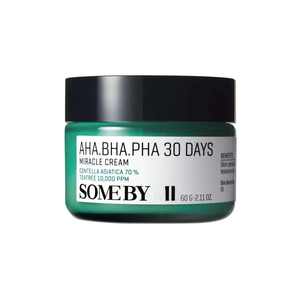 Some By Mi Aha Bha Pha 30 Days Miracle Cream 60G Crème exfoliante pour le visage à la Centella Asiatica pour peaux sensibles - Product Image 1