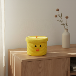 Cesta de Almacenamiento de Cosméticos de Tela con Diseño de Patito Amarillo, Bonita y Divertida, a Prueba de Polvo, Multifuncional, para Artículos del Hogar - Product Image 6