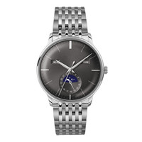 Montres-bracelets en cuir véritable pour hommes, montre à quartz, en acier inoxydable