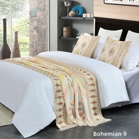 Ensemble de couvre-lit de luxe de style européen en polyester pour hôtel, motifs végétaux, housses de coussin lavables en machine, surdimensionnées, pour toutes les saisons