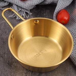 Bol à condiments en acier inoxydable 304 avec poignée, finition dorée, pour le camping et les activités de plein air - Product Image 1