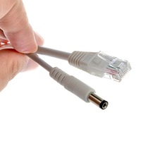 Sunsoont DC 12V Cámara IP POE RJ45 Cable Adaptador Inyector Divisor de Alimentación por Ethernet