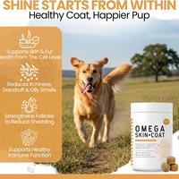 Omega-Soft Chew Minyak Ikan Kunyah Lembut untuk Anjing, Mendukung Kekebalan Tubuh, Kesehatan Kulit & Bulu, Kesehatan Sendi dengan Vitamin & Mineral
