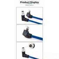Câble Ethernet industriel double courbure 6A vitesse Gigabit Modèle AP202 M12 RJ45 hautement flexible pour chaînes porte-câbles blindé étanche