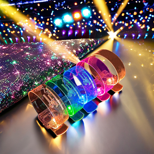 Vòng đeo tay bằng giọng nói kích hoạt đèn LED LED nhấp nháy ánh sáng lên Glow Bracelet LED Bracelet buổi hòa nhạc - Product Image 1