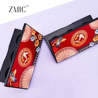 Boîtier vide personnalisé pour fards à paupières à 3 compartiments avec miroir, style chinois, pour palette de pigments et blush, en ABS, pour poudre de maquillage