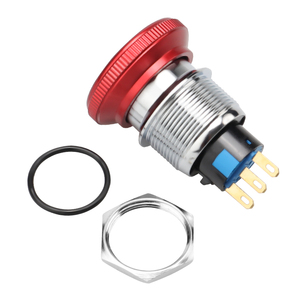 Botón de Parada de Emergencia a Prueba de Explosiones de 22MM, Interruptor de Cabeza de Hongo Metálico, Botón Pulsador Impermeable para Control Industrial - Product Image 2