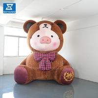 Personnage de dessin animé cochon gonflable floqué sur mesure, animal gonflable géant pour la décoration de centres commerciaux et de fêtes