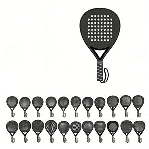 Raqueta de pádel de fibra de carbono 12k con logo personalizado, overgrips visibles, marco de carbono, raqueta deportiva de pádel. - Product Image 5