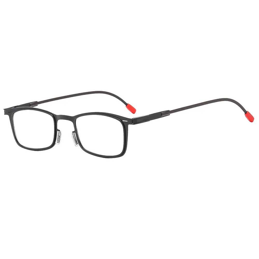 Nuovo telaio quadrato anti-blu HD senza viti bastone fionda in silicone set di occhiali da lettura