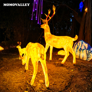 Momovalley-Lumières <span class=keywords><strong>de</strong></span> cerf en fibre <span class=keywords><strong>de</strong></span> verre translucide pour l'intérieur, éclairage <span class=keywords><strong>de</strong></span> <span class=keywords><strong>Noël</strong></span> pour jardins et pelouses - Product Image 5