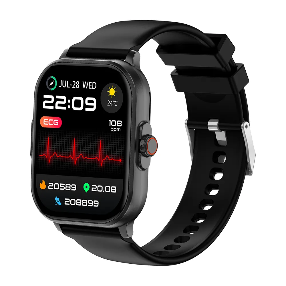 Neueste Smart Watch Professional EKG PPG BP Blutzucker IP68 Wasserdicht ODM OEM 7 Tage Akkulaufzeit Smartwatch Für Android iOS