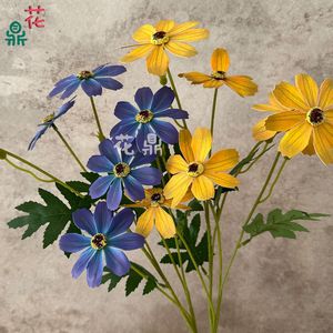 Bouquet de fleurs artificielles en soie Hua Ding, marguerites faites à la main, décoration de mariage, branche unique - Product Image 2