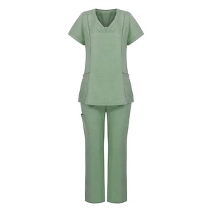 Women Hospital Uniform <b>Scrub</b> Set Moisture Wicking Split Design For Nurses Doctors Cosmetic Surgeons Veterinarians Dentists - Product Image 3