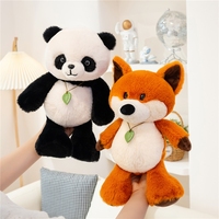 Jouets en peluche super doux de 35 cm avec rembourrage en coton PP, design renard et éléphant mignons, cadeau d'anniversaire pour enfants